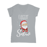 "Flossin' Through The Snow" V-Neck Shirt for Women