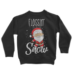 "Flossin' Through The Snow" Long-sleeve Sweatshirt for Kids