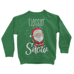 "Flossin' Through The Snow" Long-sleeve Sweatshirt for Kids