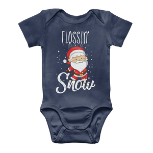 "Flossin' Through The Snow" Baby Onesie