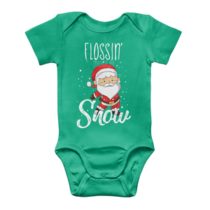 "Flossin' Through The Snow" Baby Onesie