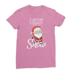 "Flossin' Through The Snow" ﻿Classic Women's T-Shirt