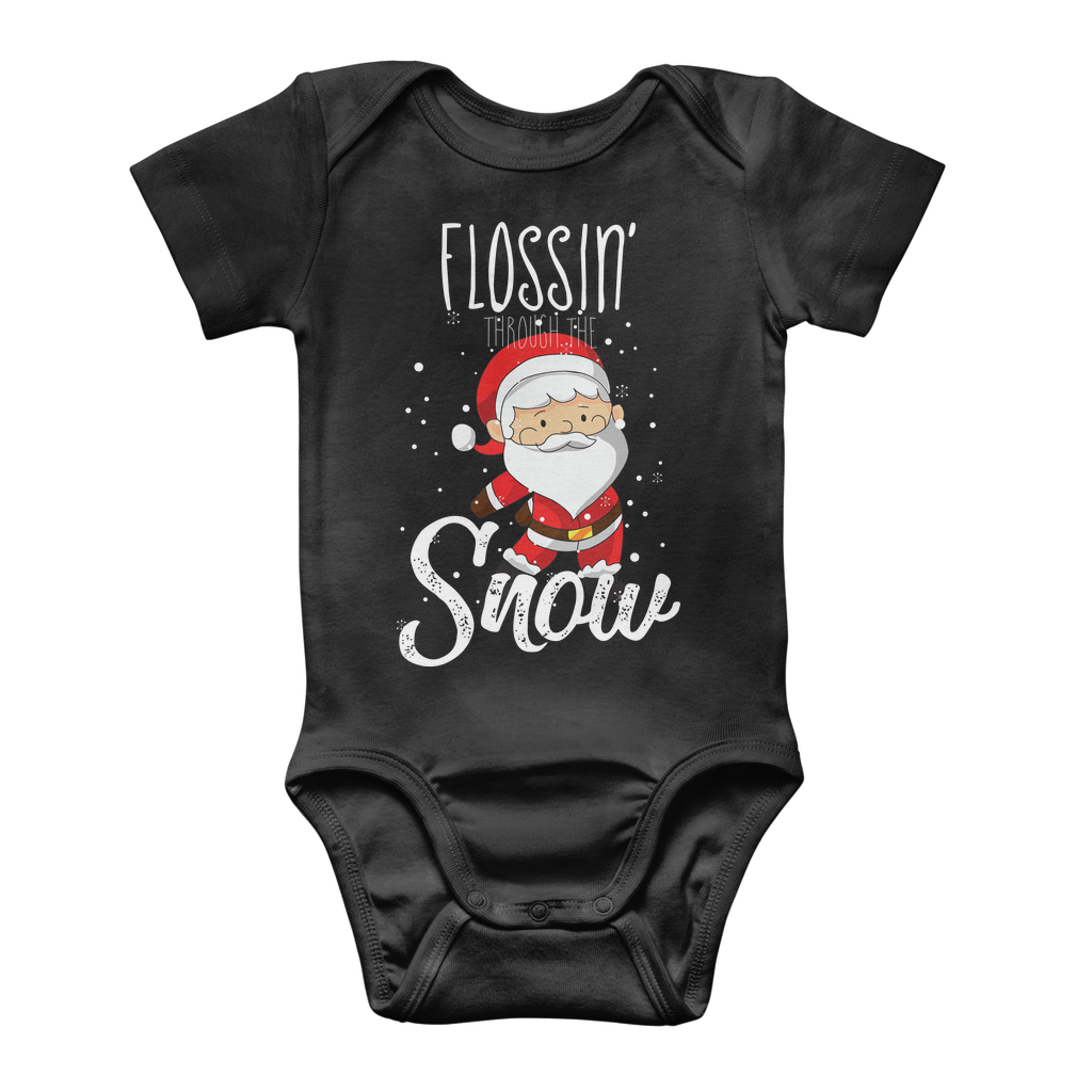 "Flossin' Through The Snow" Baby Onesie