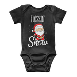 "Flossin' Through The Snow" Baby Onesie