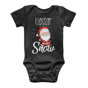 "Flossin' Through The Snow" Baby Onesie