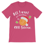 "All I Want for Christmas is One Bitcoin" ﻿Unisex Shirt for Kids
