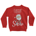 "Flossin' Through The Snow" Long-sleeve Sweatshirt for Kids
