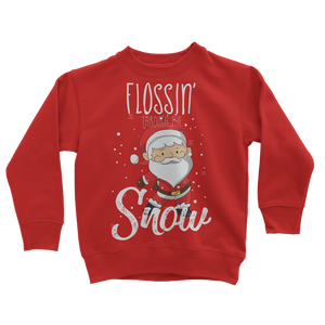 "Flossin' Through The Snow" Long-sleeve Sweatshirt for Kids