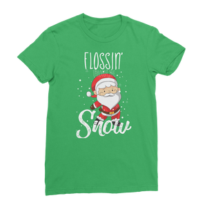 "Flossin' Through The Snow" ﻿Classic Women's T-Shirt
