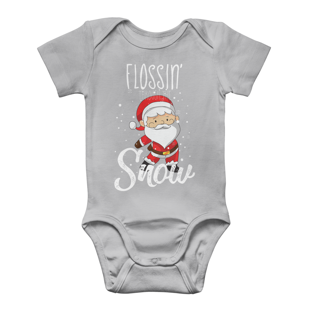 "Flossin' Through The Snow" Baby Onesie