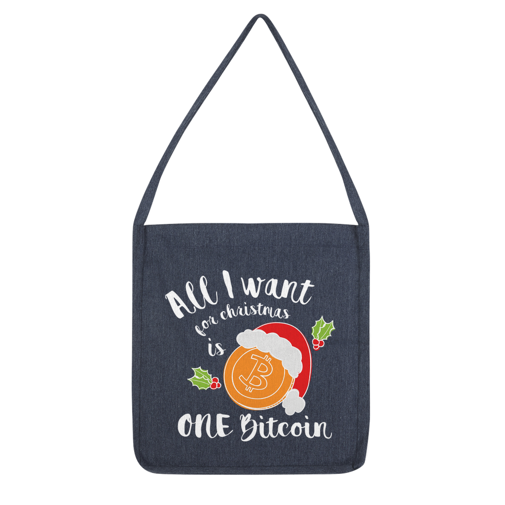 "All I Want for Christmas is Bitcoin" ﻿Classic Tote Bag