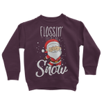 "Flossin' Through The Snow" Long-sleeve Sweatshirt for Kids
