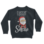 "Flossin' Through The Snow" Long-sleeve Sweatshirt for Kids