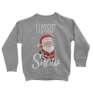 "Flossin' Through The Snow" Long-sleeve Sweatshirt for Kids