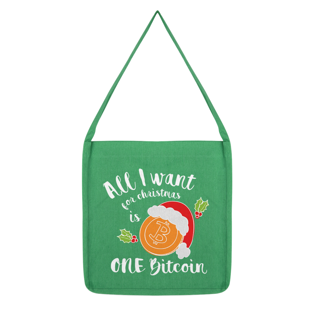 "All I Want for Christmas is Bitcoin" ﻿Classic Tote Bag